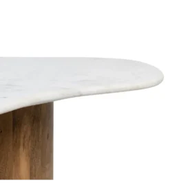 Stolik kawowy HUGI 135 cm marmur drewno mango*Zona-Design New