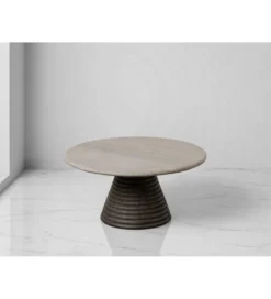 Stolik kawowy HYGYD 90 cm drewno mango*Zona-Design New