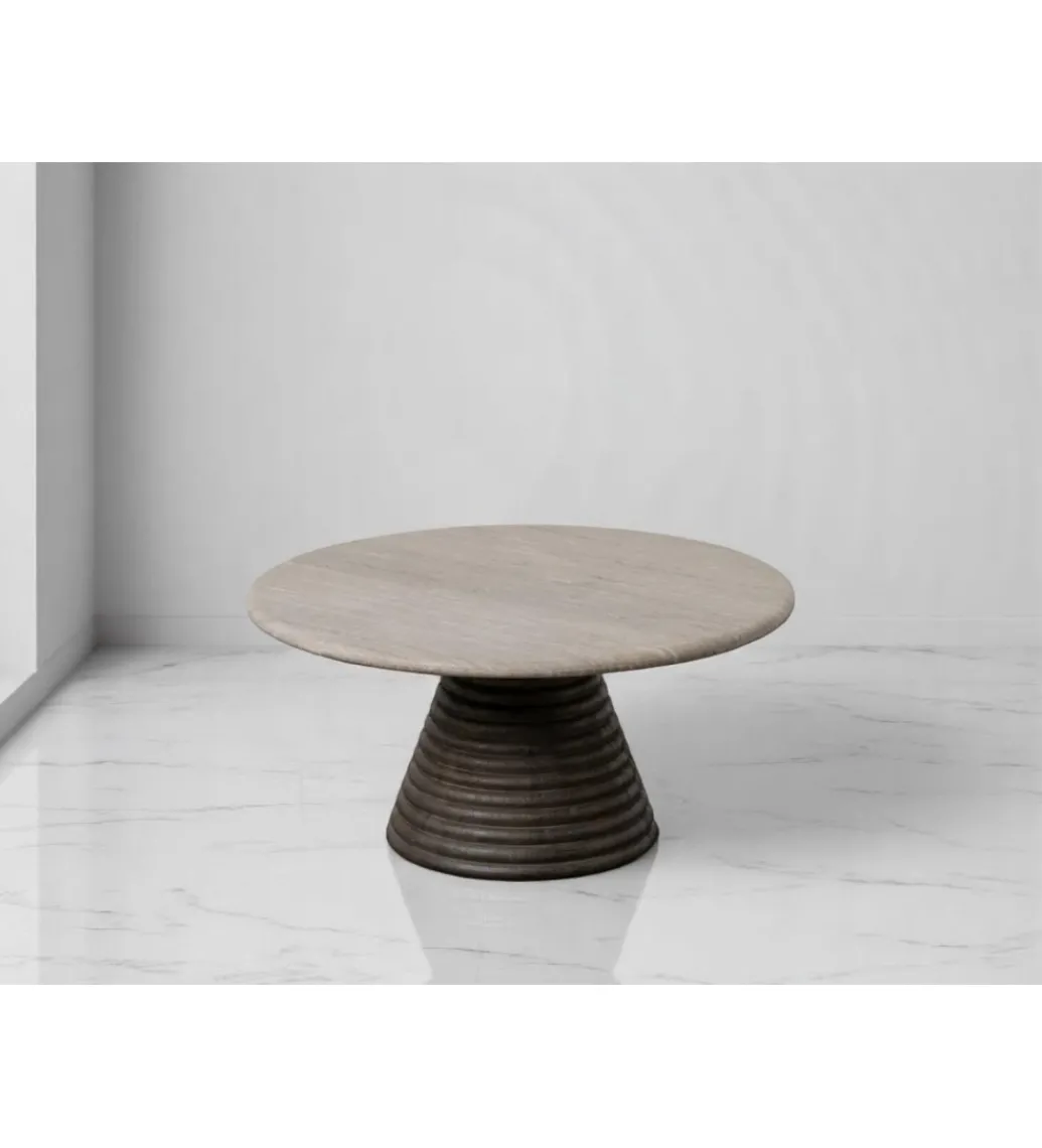 Stolik kawowy HYGYD 90 cm drewno mango*Zona-Design New
