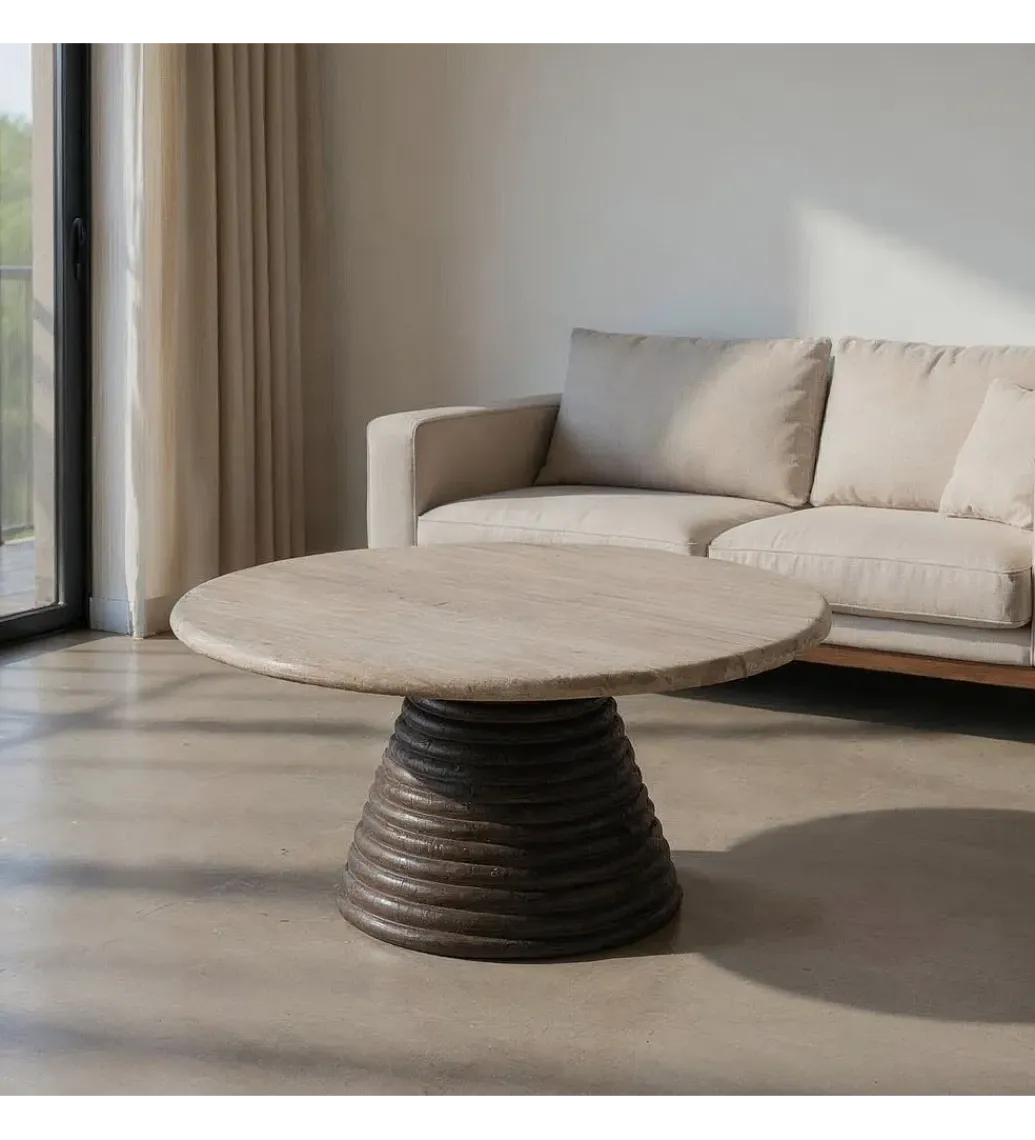 Stolik kawowy HYGYD 90 cm drewno mango*Zona-Design New
