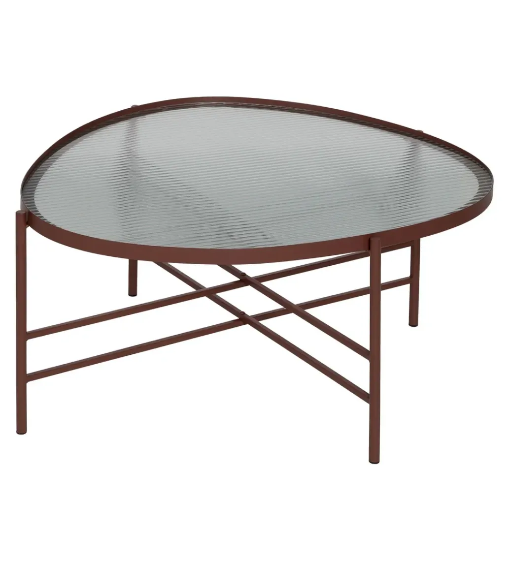 Stolik kawowy INDUSTRIAL 78 cm Ciemna Terakota*Zona-Design Online