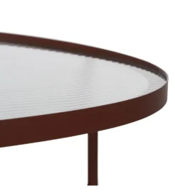 Stolik kawowy INDUSTRIAL 78 cm Ciemna Terakota*Zona-Design Online
