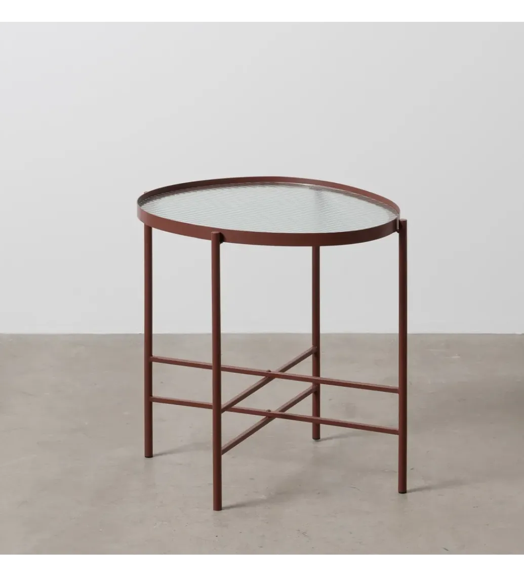 Stolik kawowy INDUSTRIAL 55 cm Ciemna Terakota*Zona-Design Hot