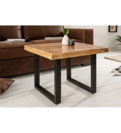 Stolik kawowy Iron Craft 60 cm drewno mango*Invicta Interior Sale
