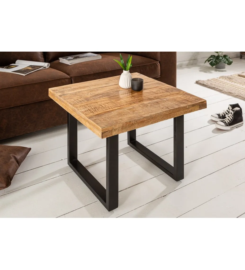 Stolik kawowy Iron Craft 60 cm drewno mango*Invicta Interior Sale