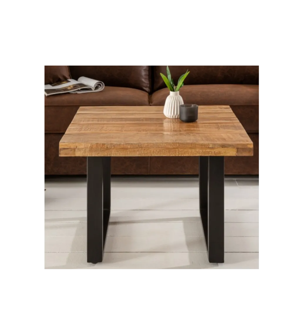 Stolik kawowy Iron Craft 60 cm drewno mango*Invicta Interior Sale