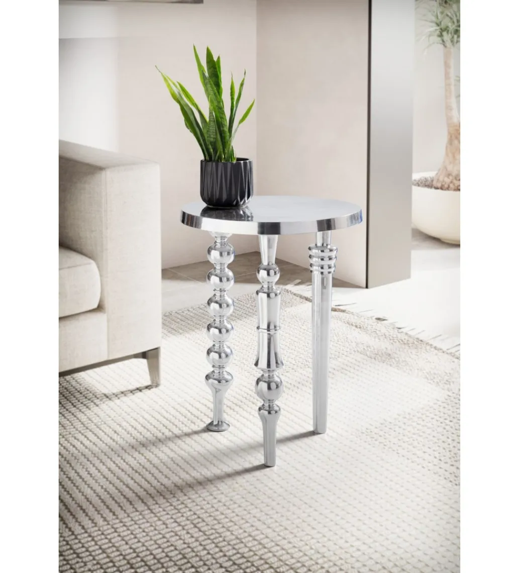 Stolik kawowy Jardin 44 cm srebrny*WOHNLING, GERMANY Sale