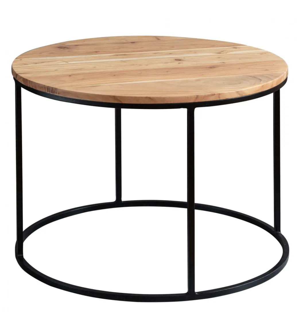 Stolik kawowy JORGI 60 cm drewno akacja*WOHNLING, GERMANY Discount