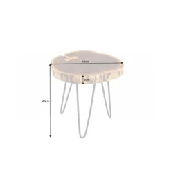 Stolik kawowy KAKADU Goa 40 cm drewno akacja*Invicta Interior New