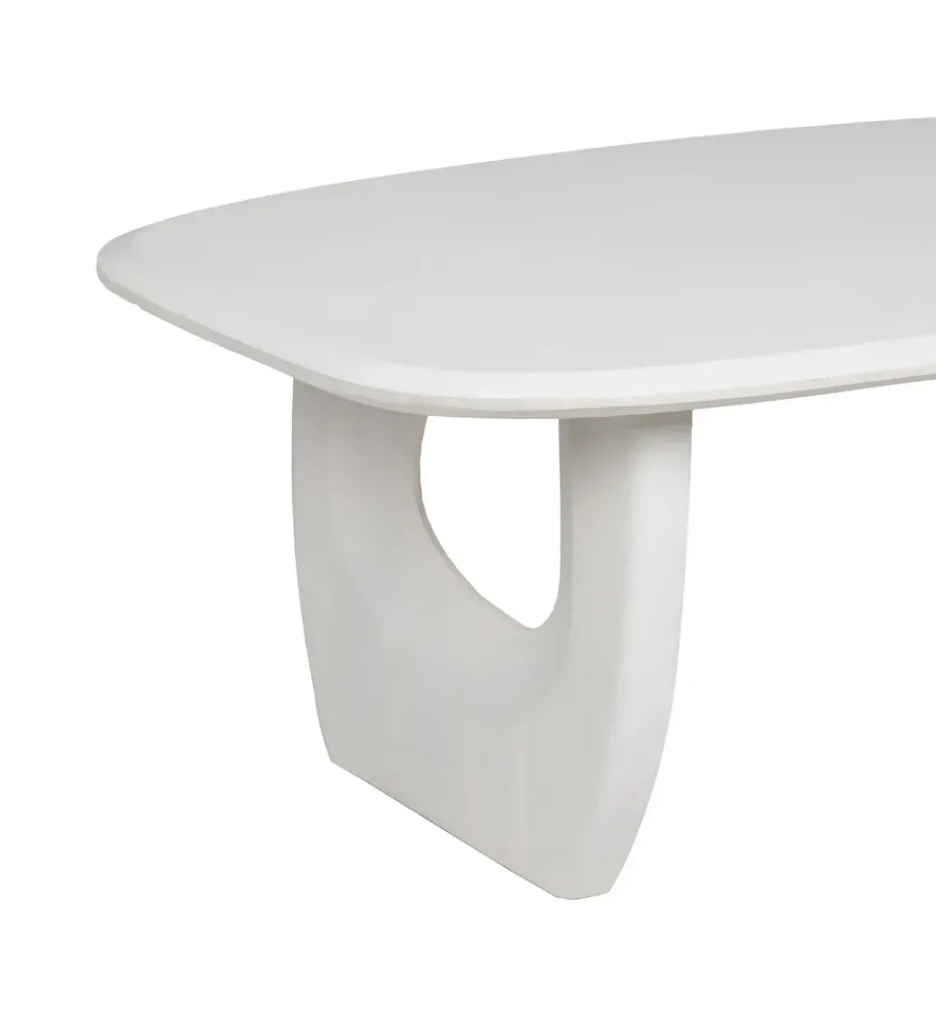 Stolik kawowy KARAZ 130 cm drewno akacja różowo-biały*Zona-Design Online