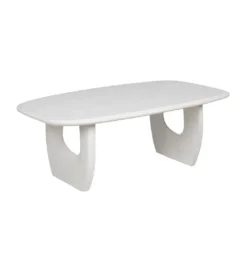 Stolik kawowy KARAZ 130 cm drewno akacja różowo-biały*Zona-Design Online