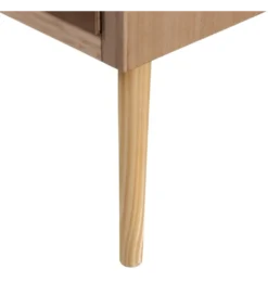 Stolik kawowy KEJU 110 cm drewna sosny paulowni i ratanu*Zona-Design Best