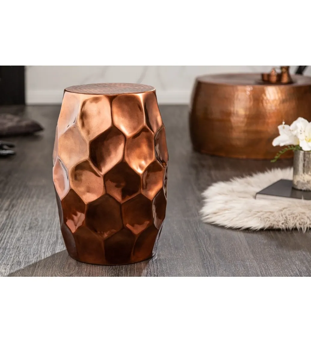 Stolik Kawowy Kerrash 30 Cm Miedziany*Invicta Interior Online