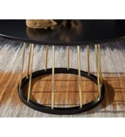 Stolik kawowy KONYA 80 cm czarny*WOHNLING, GERMANY Hot