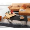 Stolik kawowy KORFI set 2 w optyce dębu outlet*WOHNLING, GERMANY Sale