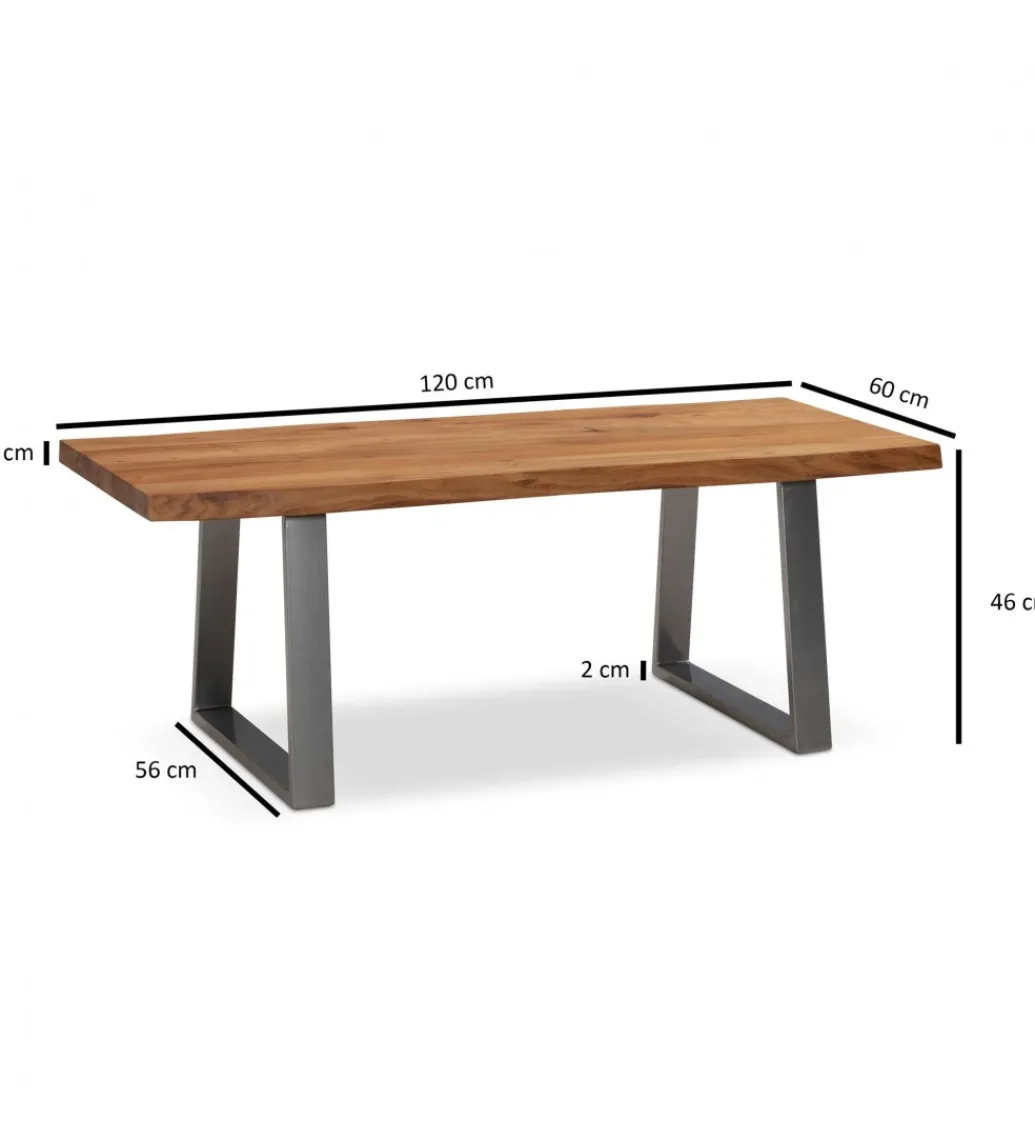 Stolik kawowy KORNEL 120 cm drewno akacja*WOHNLING, GERMANY Best