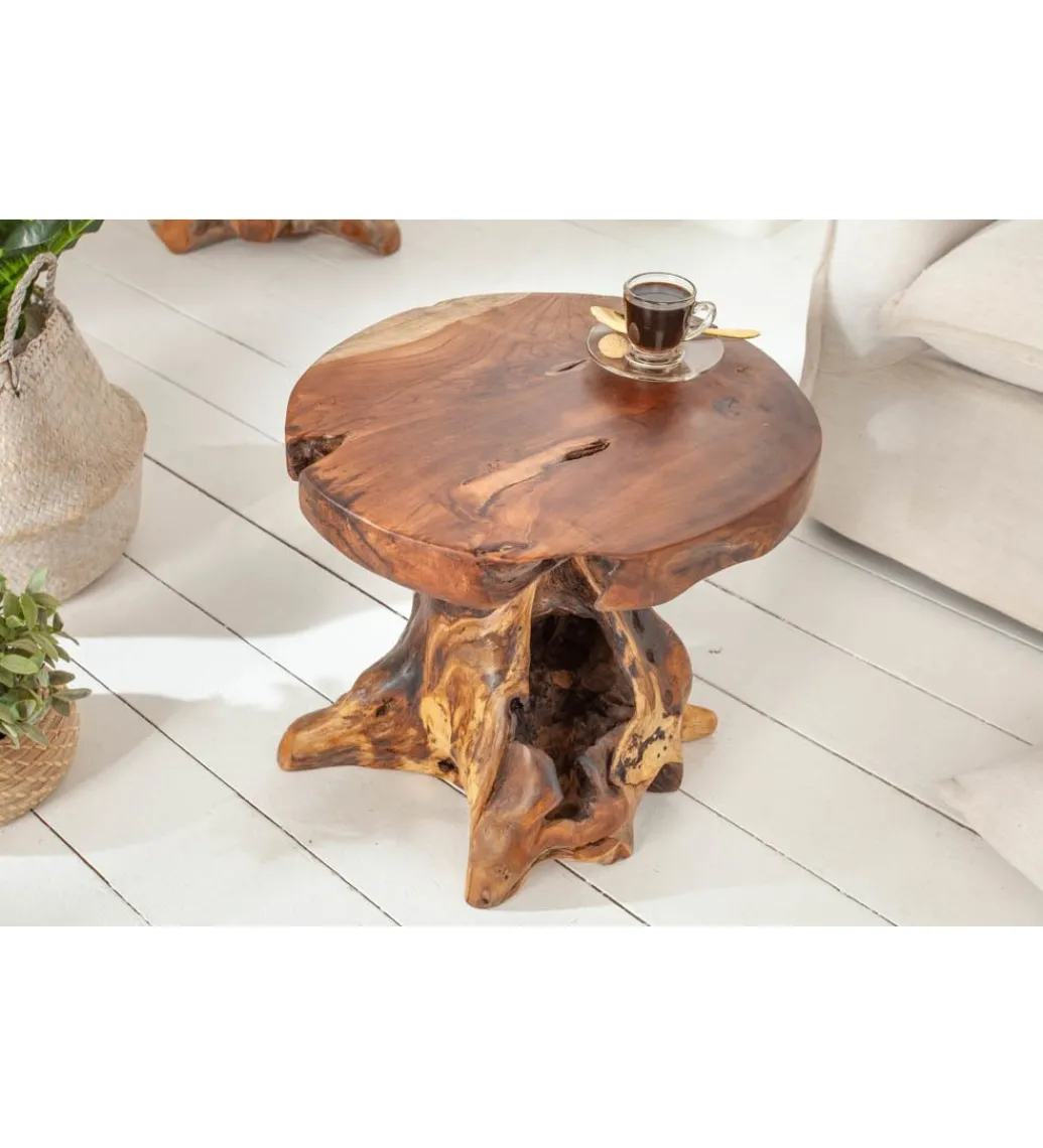 Stolik kawowy Korzeń 40 cm drewno Teak*Invicta Interior - przedsprzedaż Discount