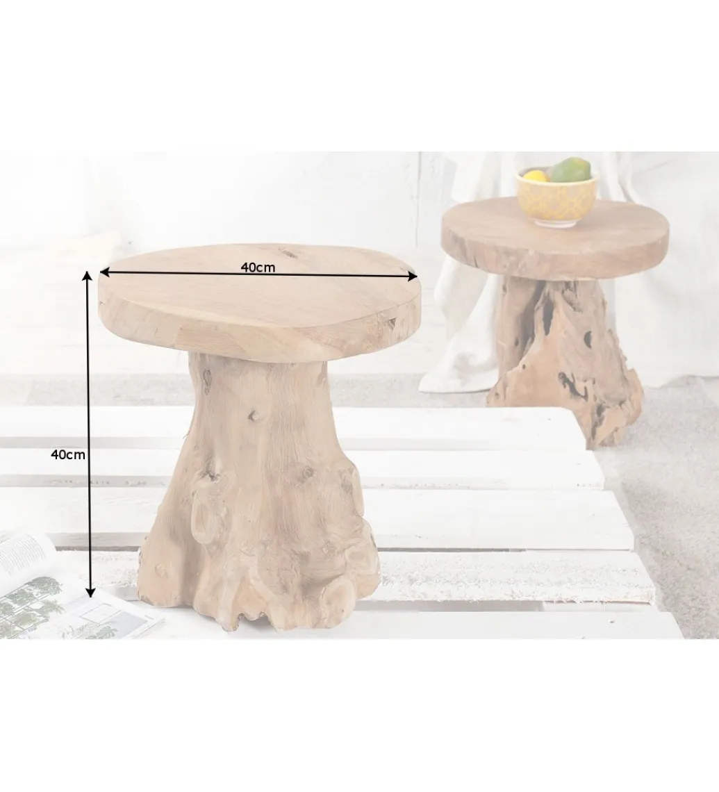 Stolik kawowy Korzeń 40 cm drewno Teak*Invicta Interior - przedsprzedaż Discount