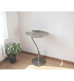 Stolik kawowy KUFUMU 41 cm srebrny*Imeri Outlet