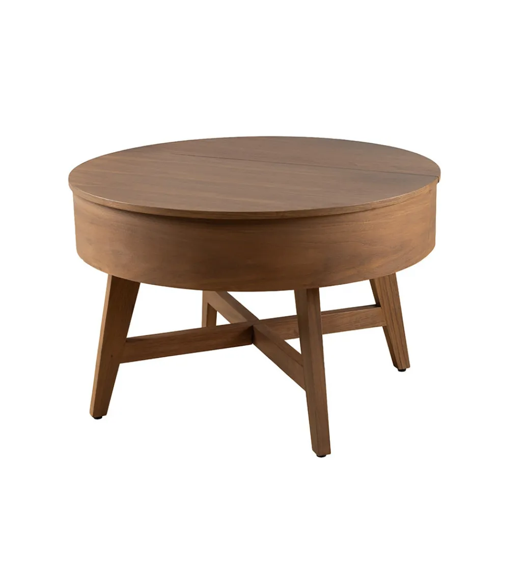 Stolik kawowy KYOTO 70 cm z schowkiem drewno mango*Invicta Interior Hot