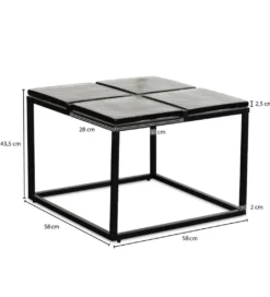 Stolik kawowy LAILA 58 cm czarny*WOHNLING, GERMANY Discount