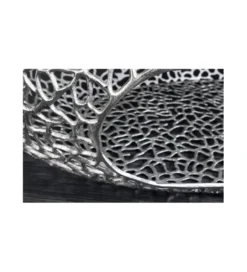 Stolik kawowy LEAF 119 cm srebrny*Invicta Interior Best