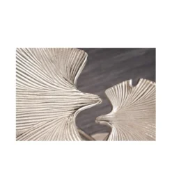 Stolik kawowy Leaf 52 cm srebrny*Invicta Interior