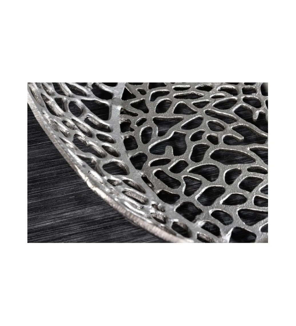 Stolik kawowy LEAF 74 cm srebrny*Invicta Interior Best