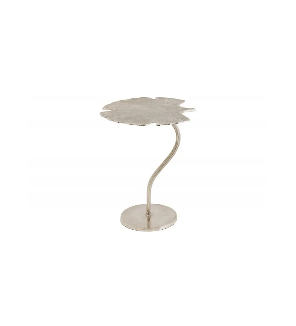 Stolik kawowy Leaf 53 cm srebrny*Invicta Interior Outlet