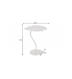 Stolik kawowy Leaf 53 cm srebrny*Invicta Interior Outlet