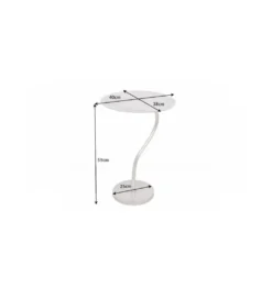 Stolik kawowy Leaf 42 cm srebrny*Invicta Interior Best