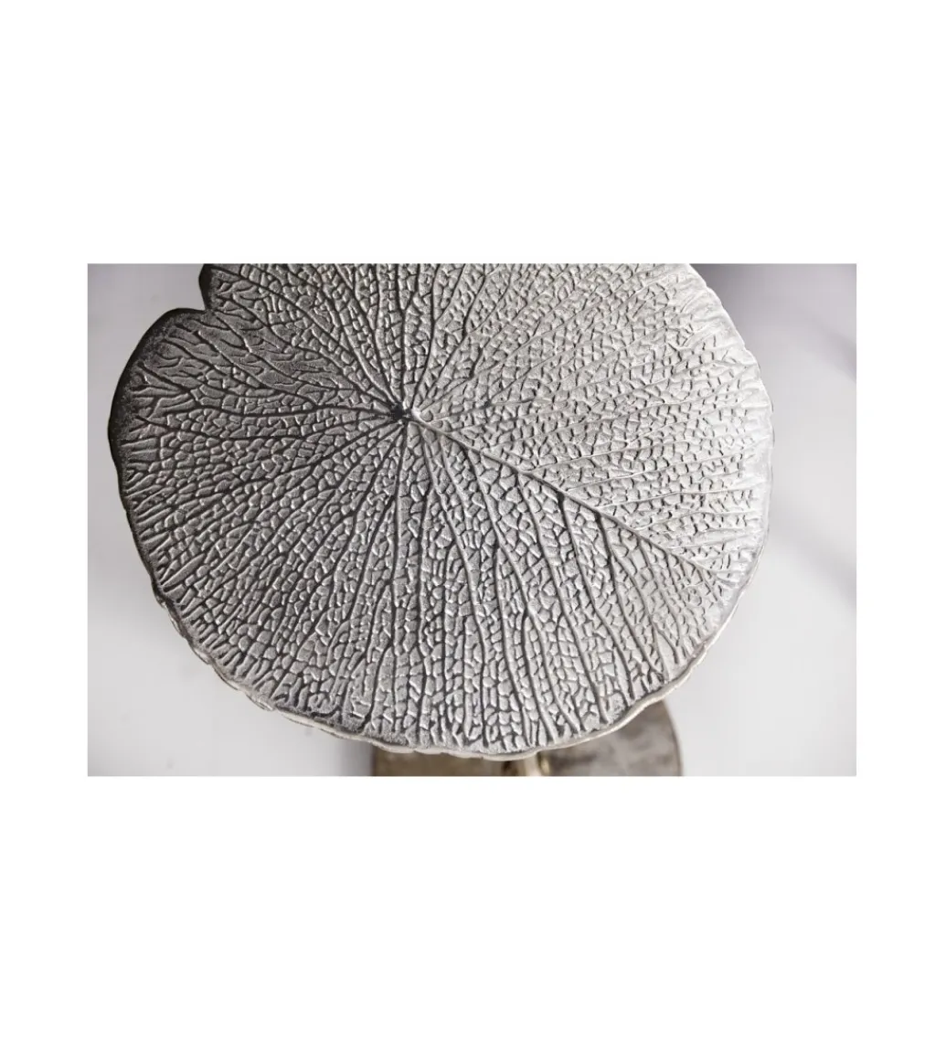 Stolik kawowy Leaf 42 cm srebrny*Invicta Interior Best