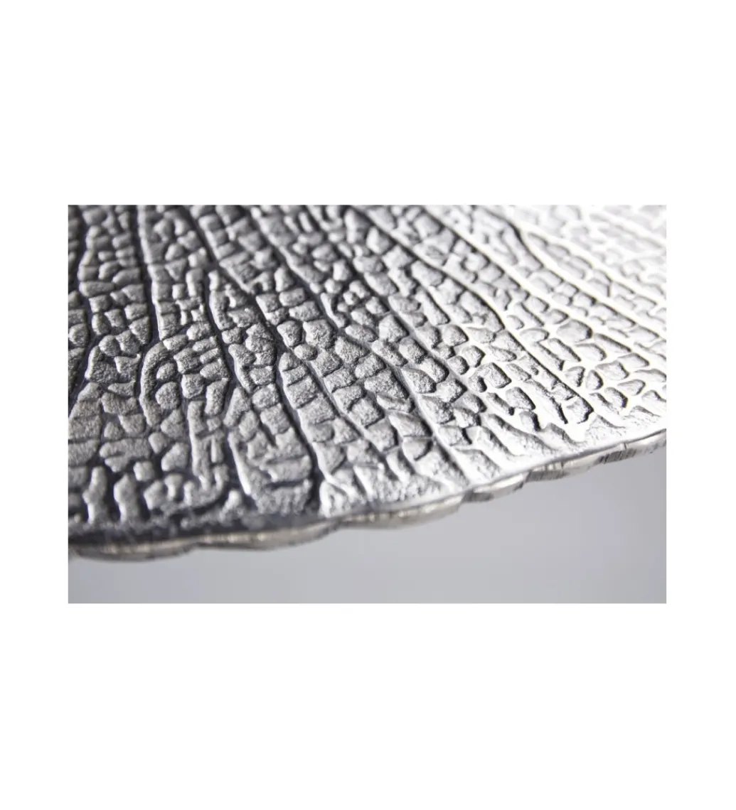 Stolik kawowy Leaf 42 cm srebrny*Invicta Interior Best