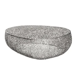 Stolik kawowy Leaf 120 cm srebrny*Invicta Interior Clearance