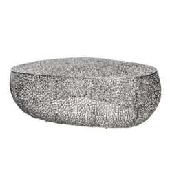 Stolik kawowy Leaf 120 cm srebrny*Invicta Interior Clearance