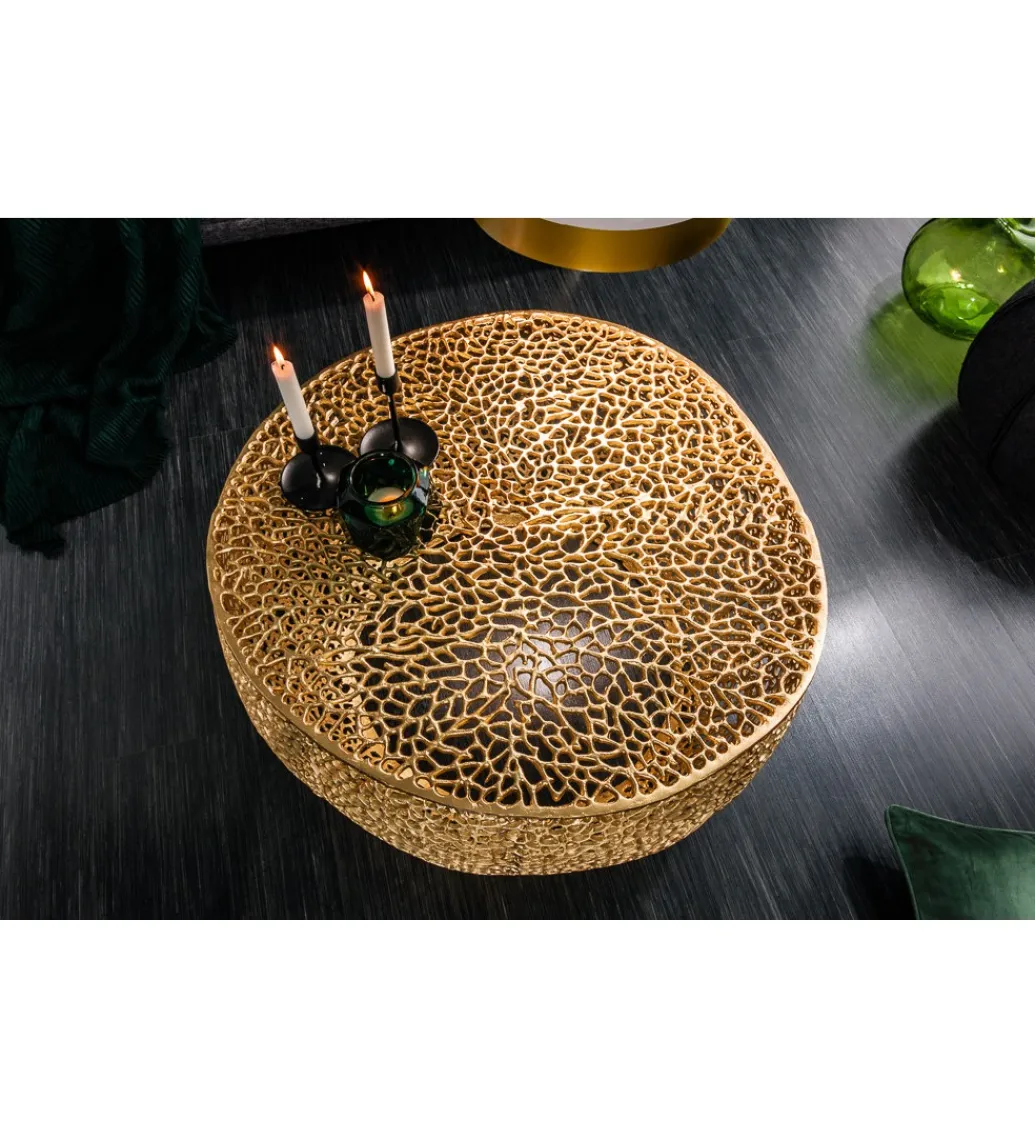 Stolik Kawowy Leaf 80 Cm złoty*Invicta Interior Sale