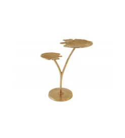 Stolik kawowy Leaf 50 cm złoty*Invicta Interior Discount