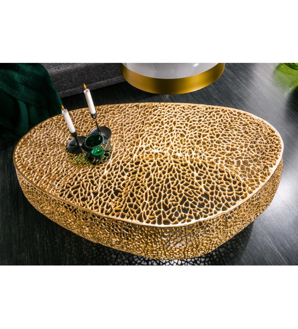 Stolik kawowy Leaf 120 cm złoty*Invicta Interior Best