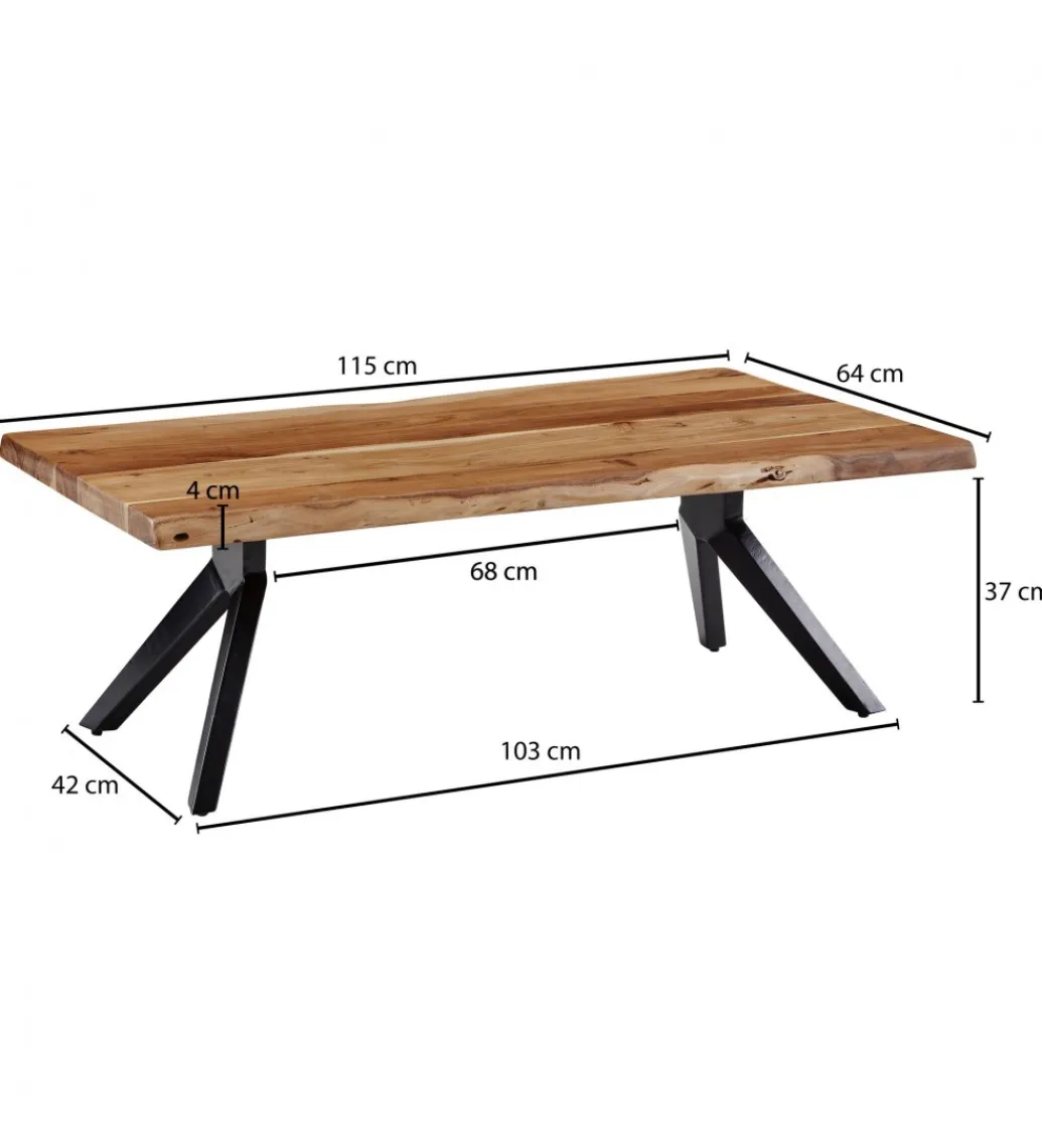 Stolik kawowy LOFIN 115 cm drewno akacja*WOHNLING, GERMANY