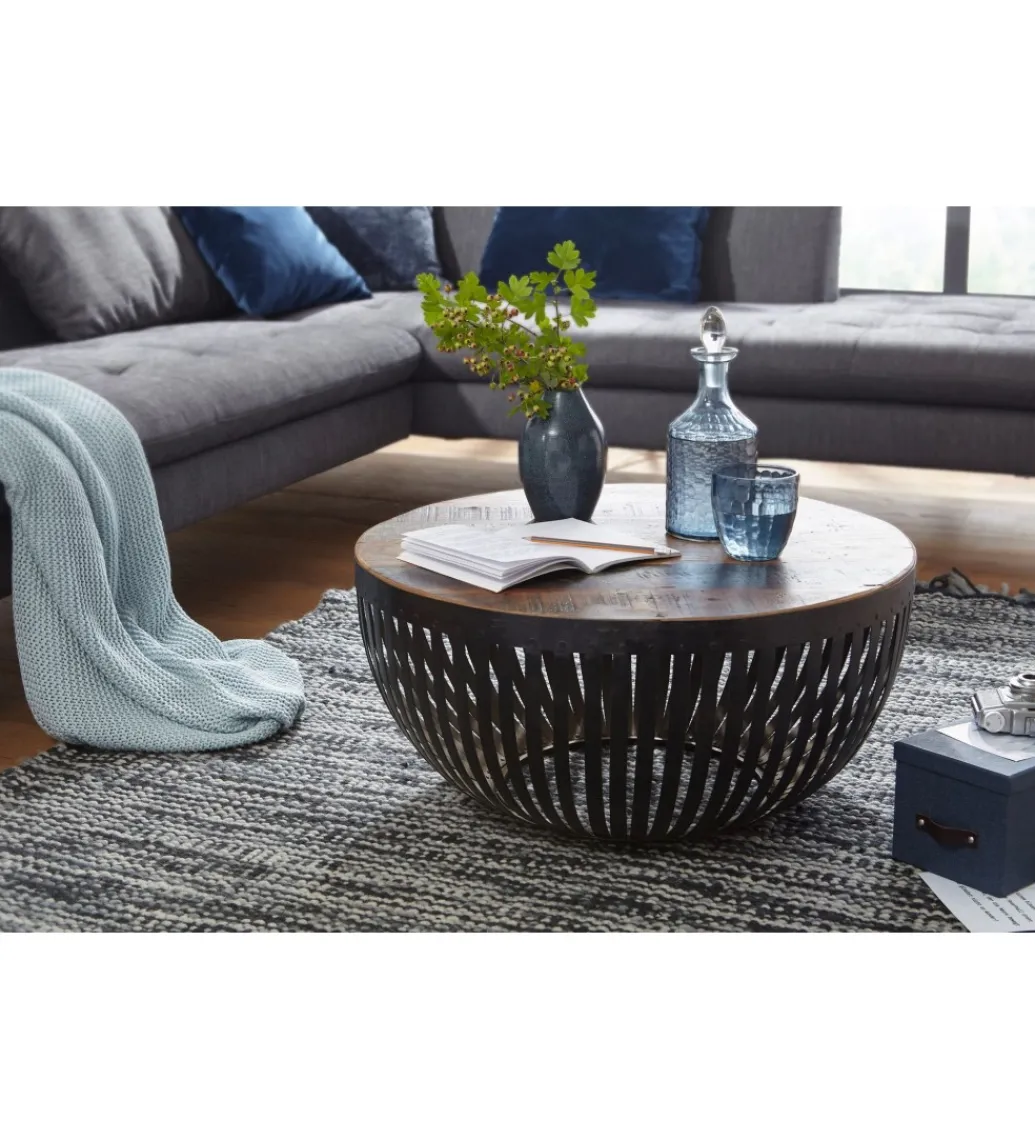 Stolik kawowy LOFTE 70 cm drewno mango*WOHNLING, GERMANY Outlet