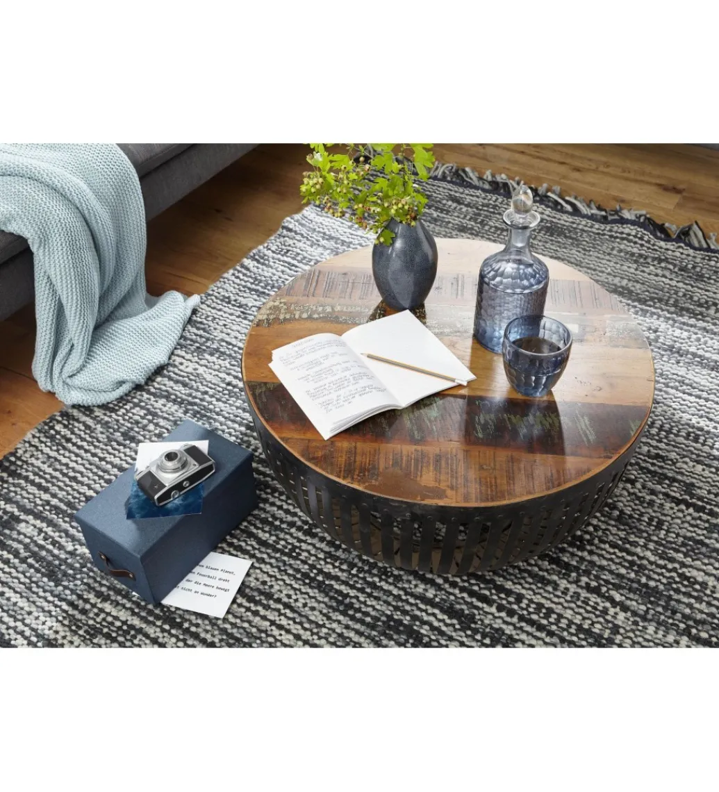 Stolik kawowy LOFTE 70 cm drewno mango*WOHNLING, GERMANY Outlet
