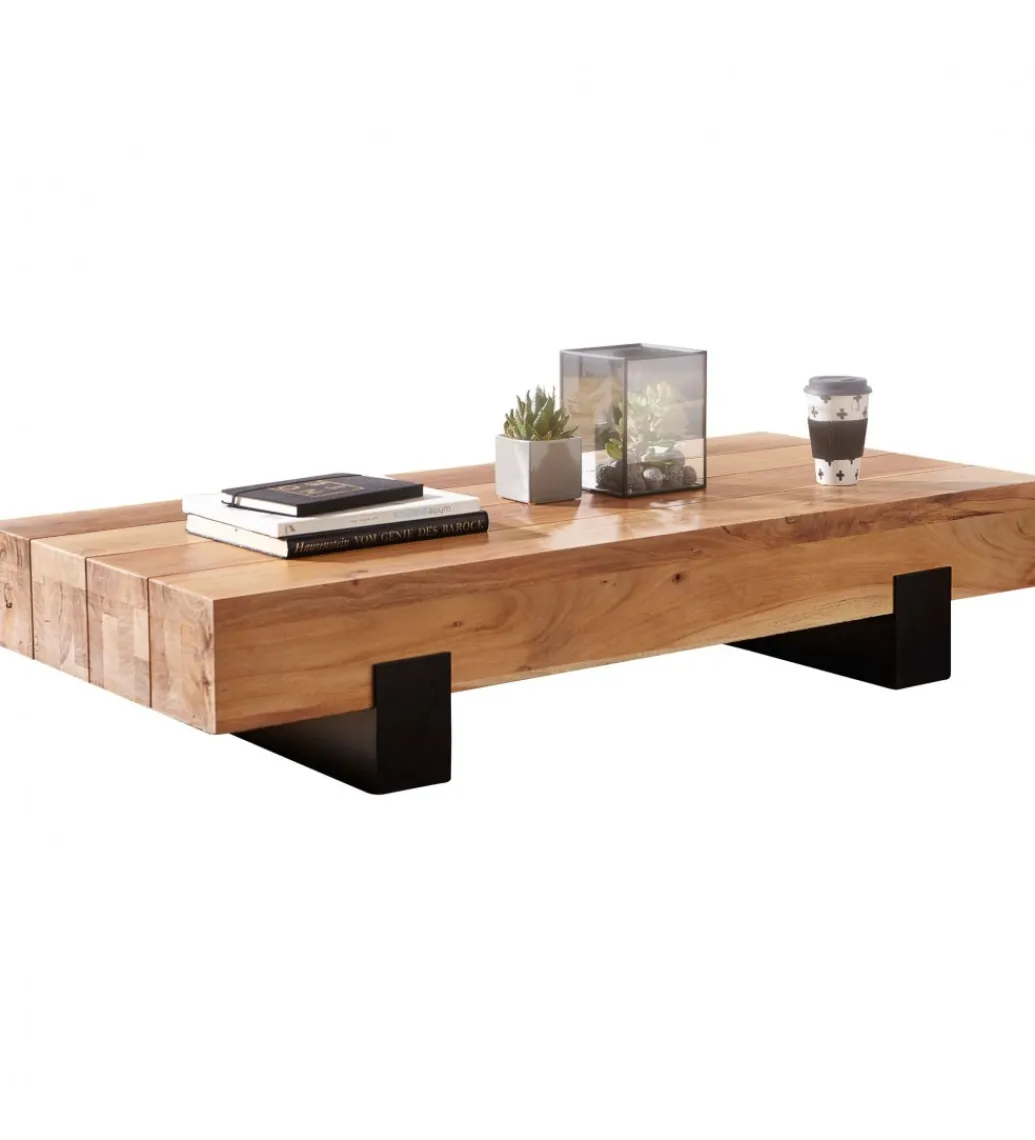Stolik kawowy LONDA 130 cm drewno akacja*WOHNLING, GERMANY Outlet