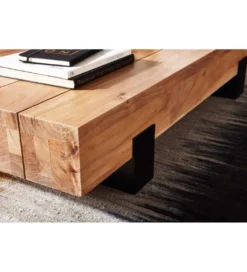 Stolik kawowy LONDA 130 cm drewno akacja*WOHNLING, GERMANY Outlet