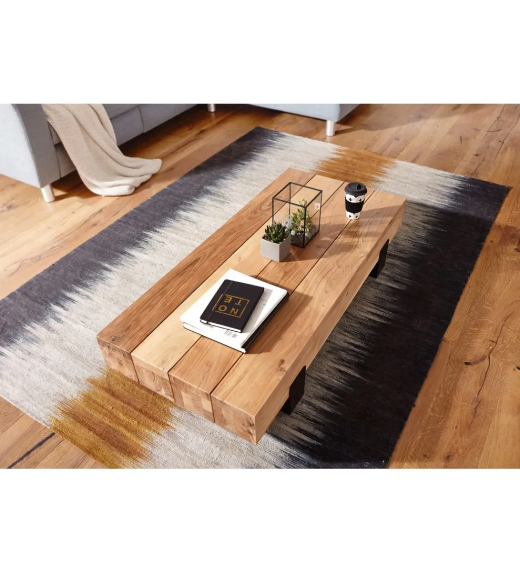 Stolik kawowy LONDA 130 cm drewno akacja*WOHNLING, GERMANY Outlet