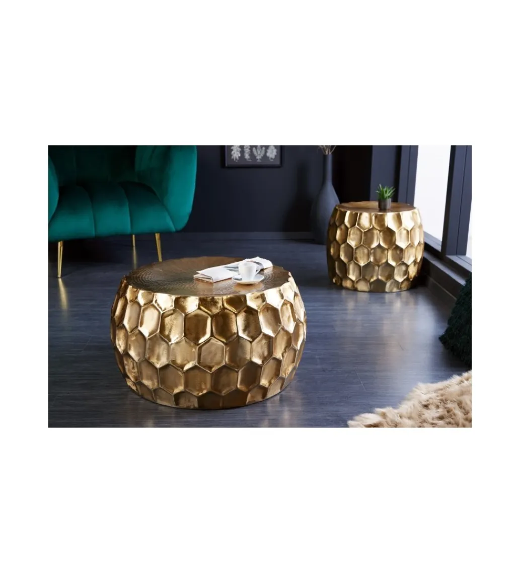 Stolik kawowy LORENZO 70 cm złoty*Invicta Interior Online