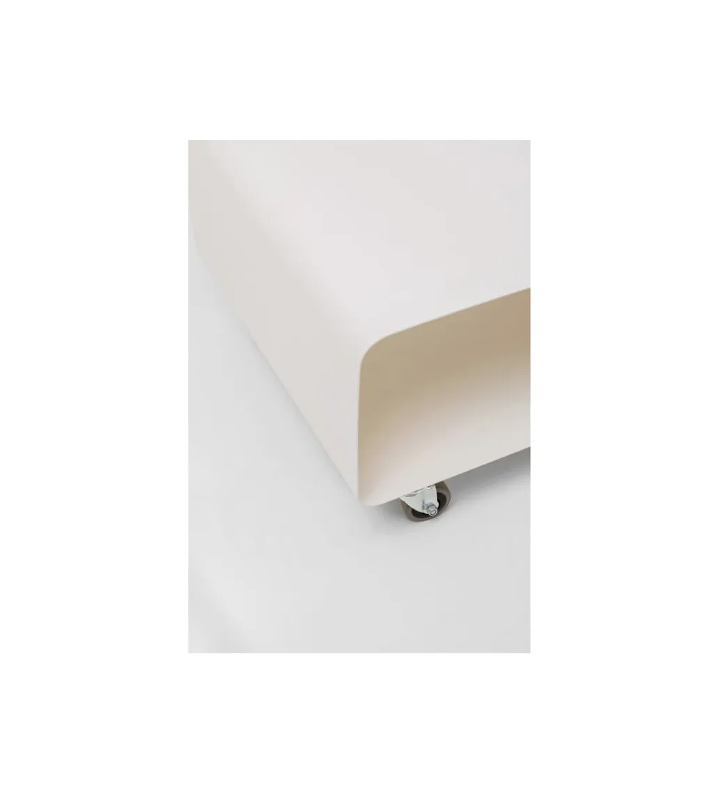 Stolik kawowy LOUNGE 90 x 30 cm beżowa na kołach*KARE Outlet