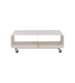 Stolik kawowy LOUNGE 90 x 30 cm beżowa na kołach*KARE Outlet