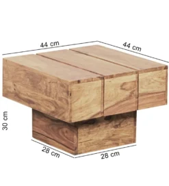 Stolik kawowy LUCCA 44 cm drewno akacja*WOHNLING, GERMANY Sale