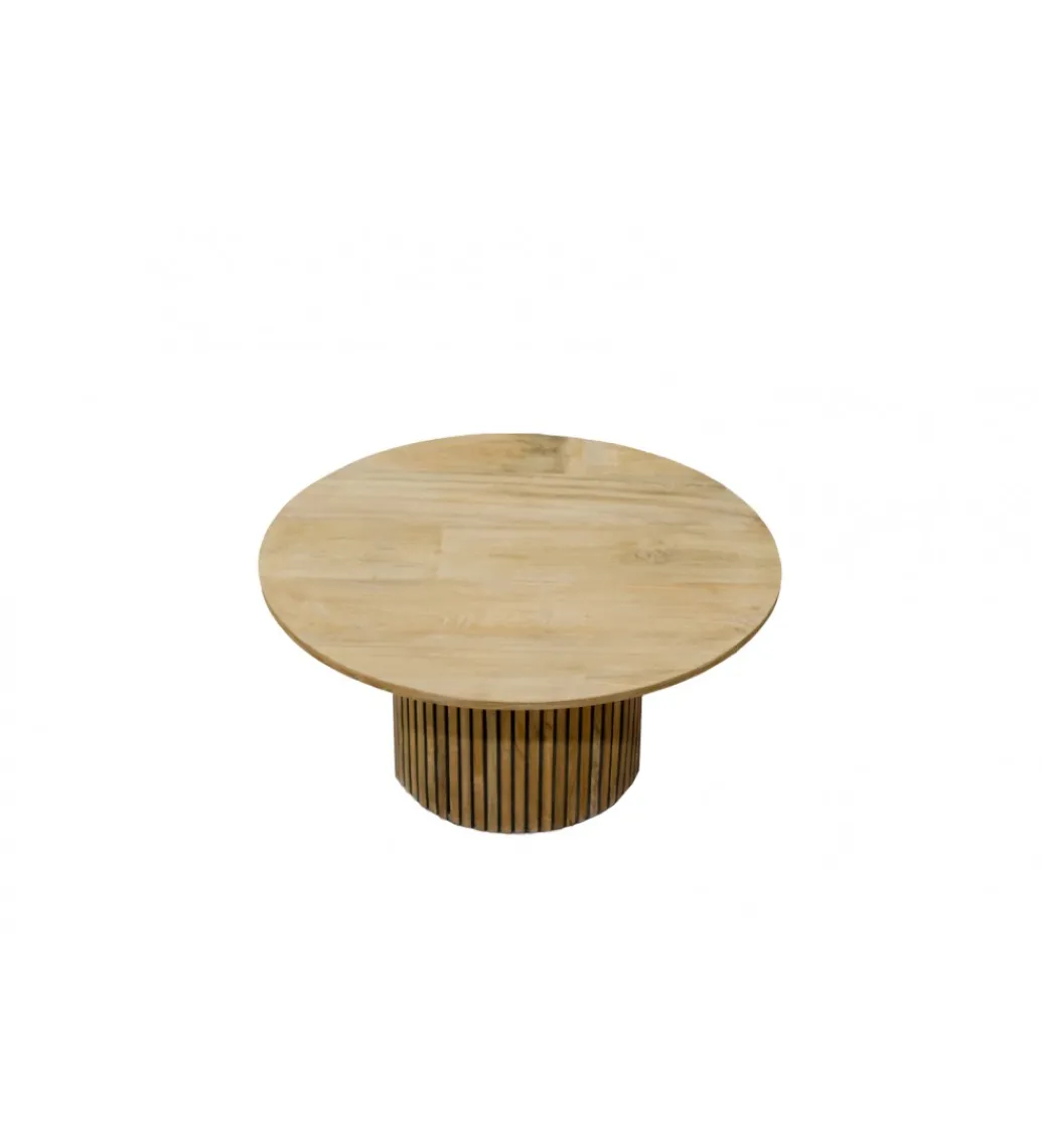 Stolik kawowy LUSAN 80 cm drewno teak*LF-Design Best