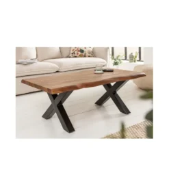 Stolik kawowy Maamut X 110 cm drewno Akacja honey*Invicta Interior Sale